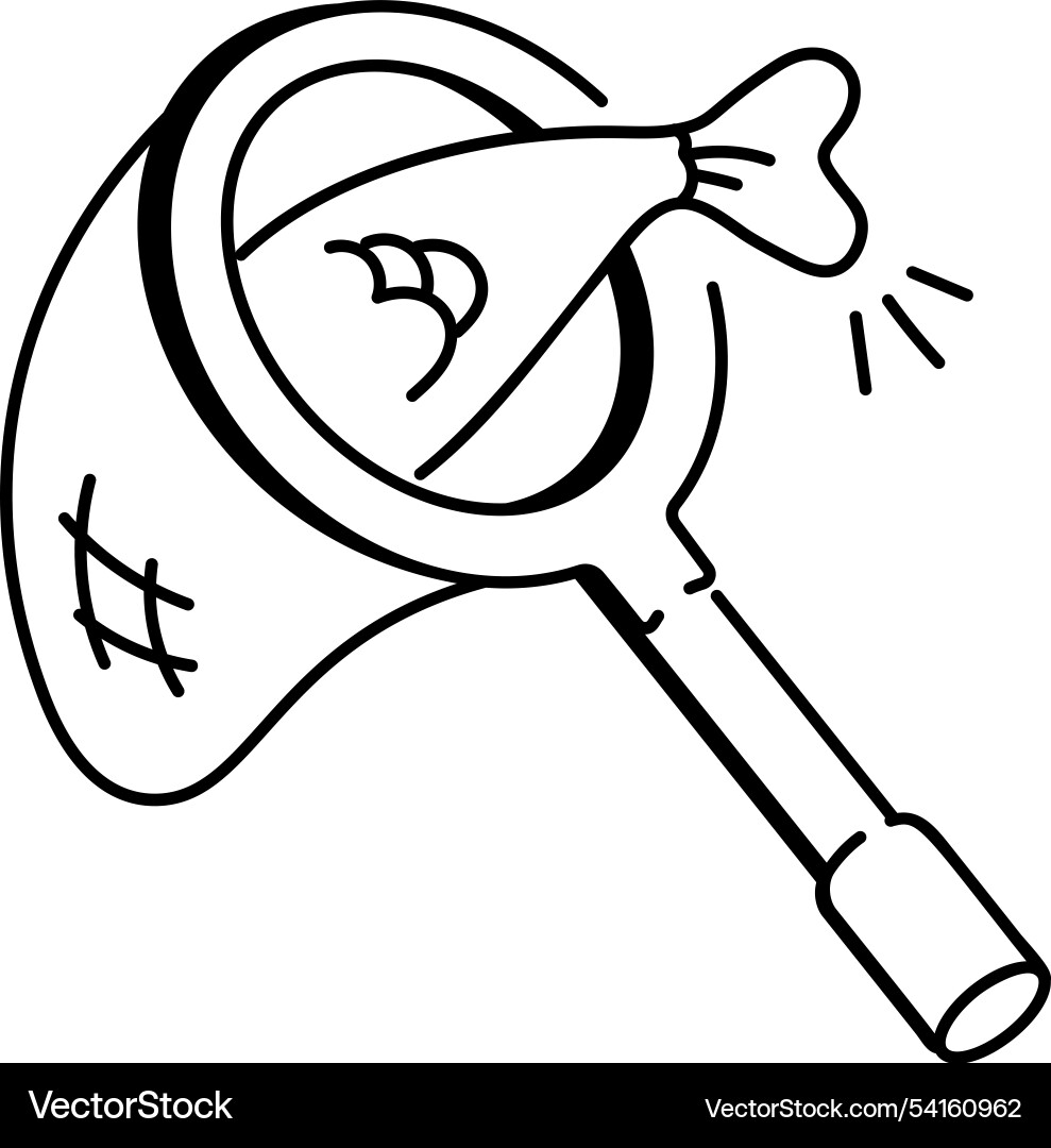 Fishing net icon in sketchy style Vector Image