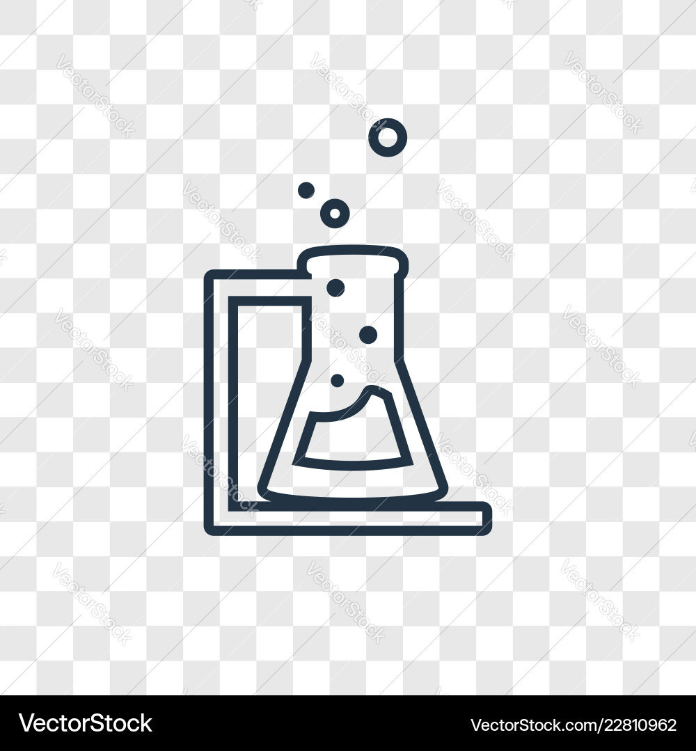Flask concept linear icon isolated on transparent Flask concept linear icon isolated on transparent vector image