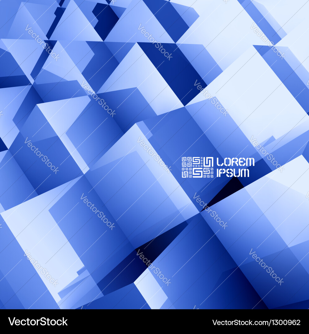 Modern 3D Block Background vector image