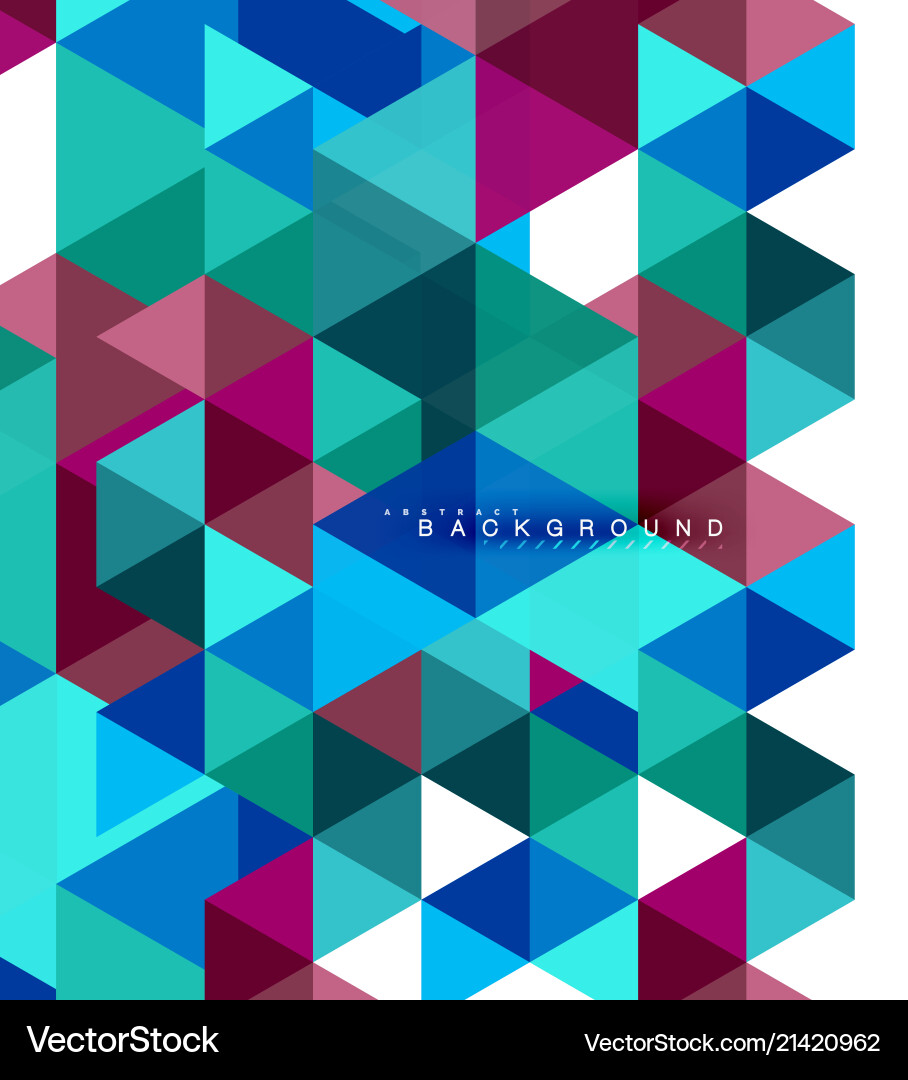 Multicolored triangles abstract background mosaic Multicolored triangles abstract background mosaic vector image