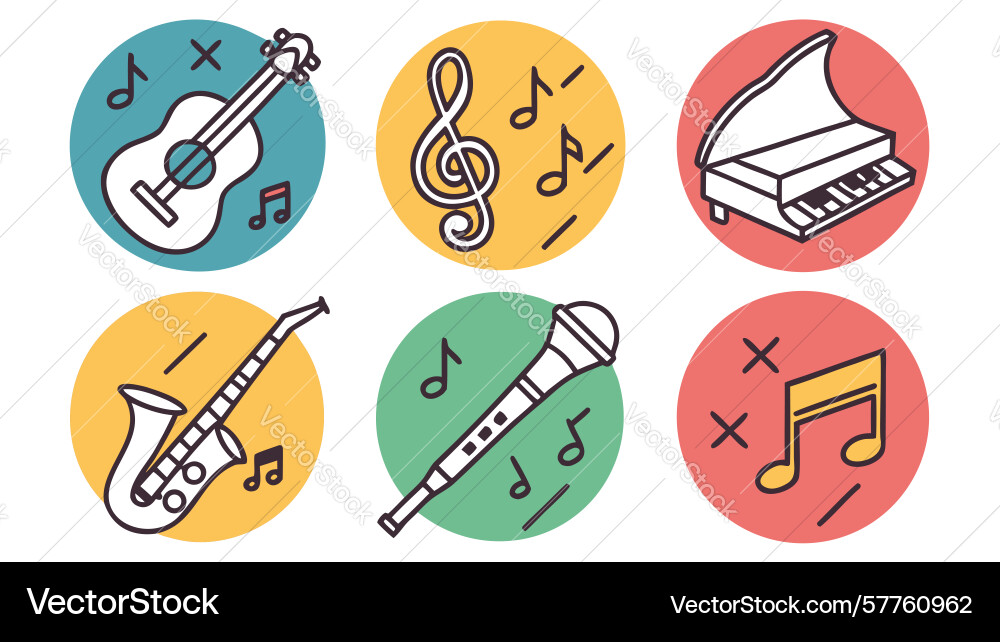 Music event cancellation or broken instruments vector image