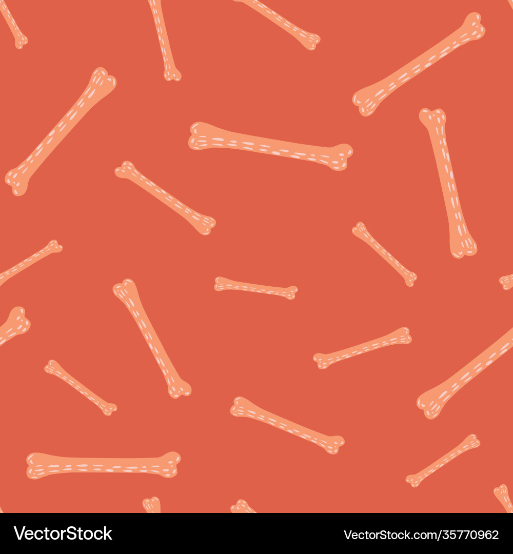 Random seamless pattern with simple light bone Random seamless pattern with simple light bone vector image
