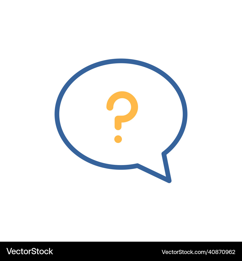 Speech bubble with question mark icon vector image