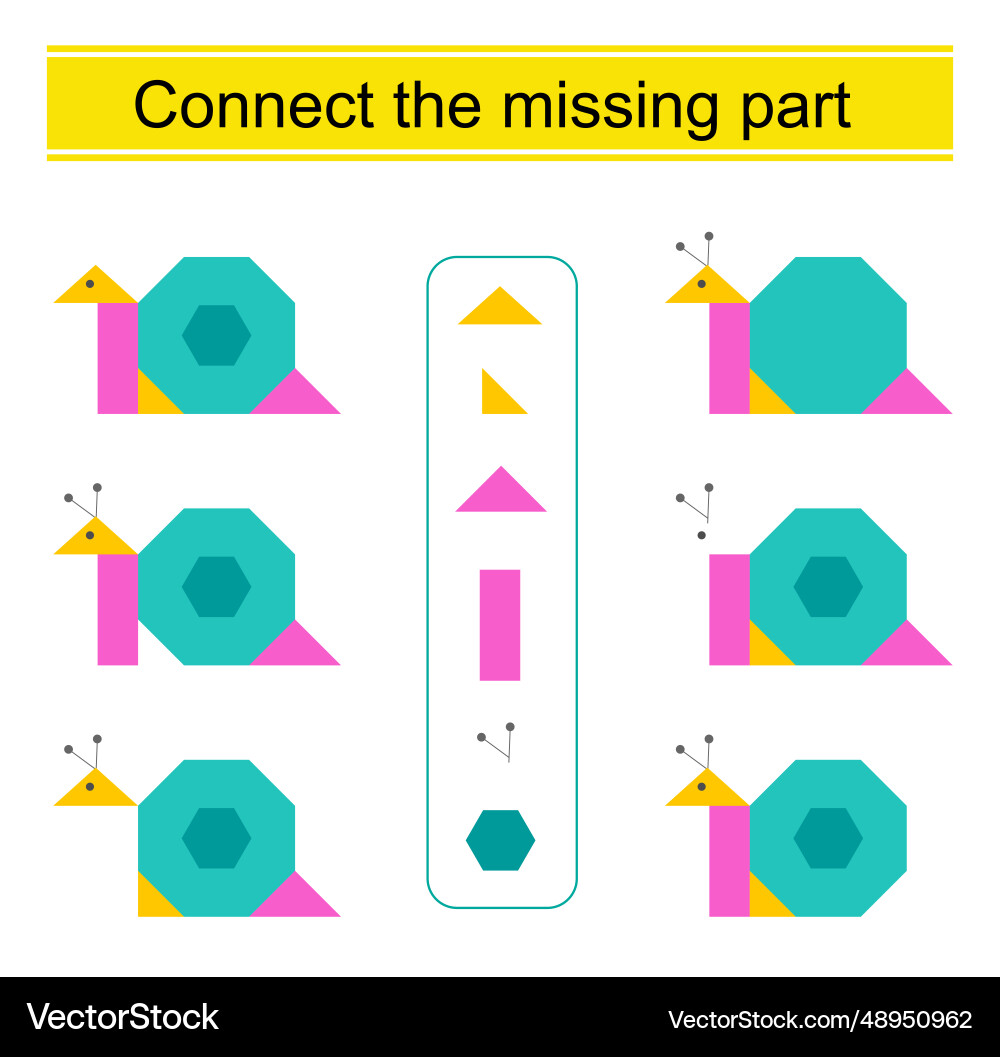 Task for the development of attention and logic Vector Image