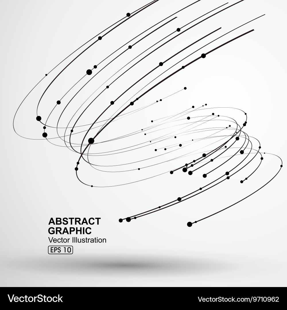 Tornado points and curves abstract graphics vector image