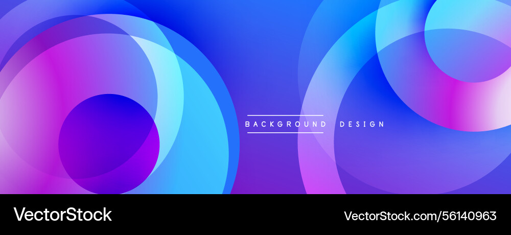 Abstract vibrant circles overlap creating dynamic Vector Image