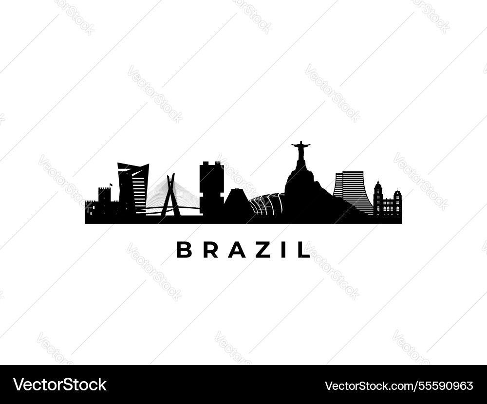 Brasilien Skyline Reisen berühmte Sehenswürdigkeiten Brasilien Skyline Reisen berühmte Sehenswürdigkeiten vektorbild