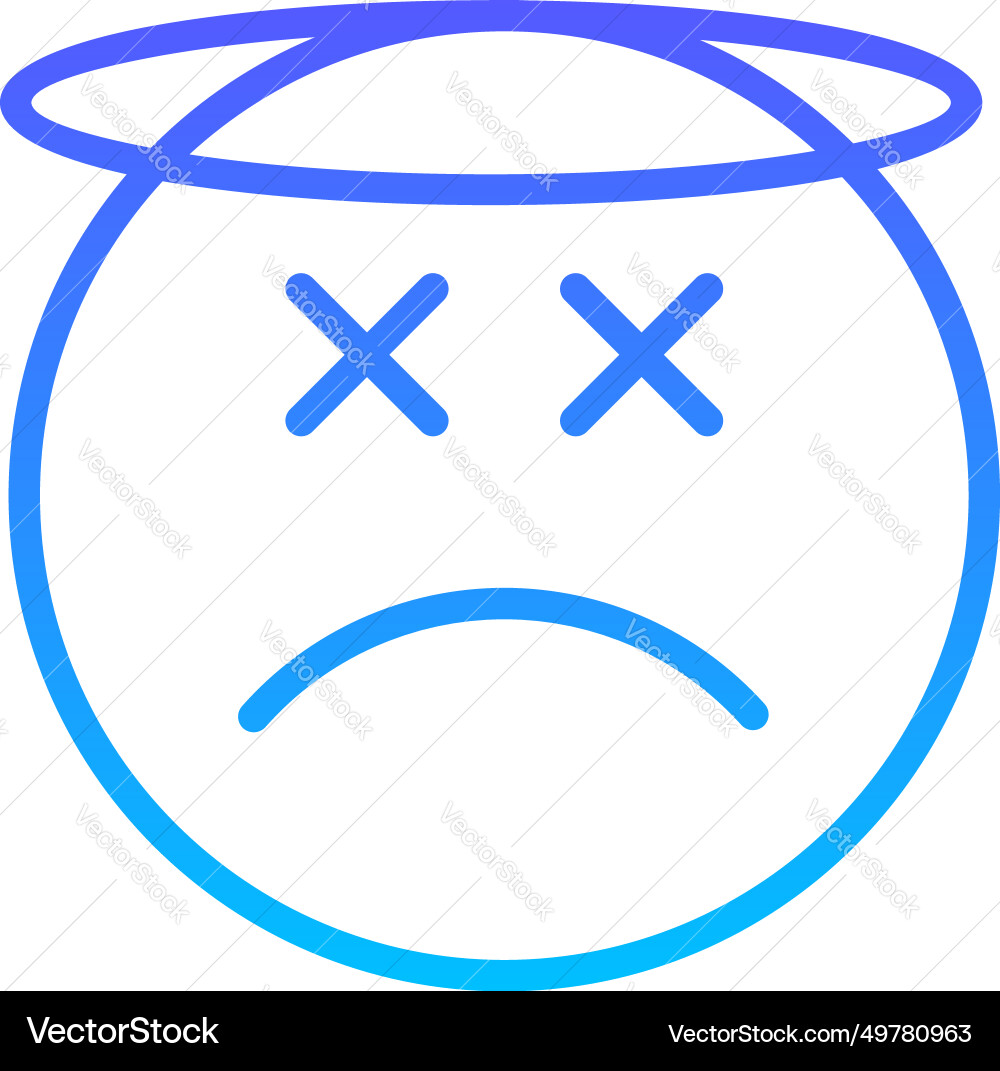 Dizzy line gradient icon pictogram symbol visual vector image