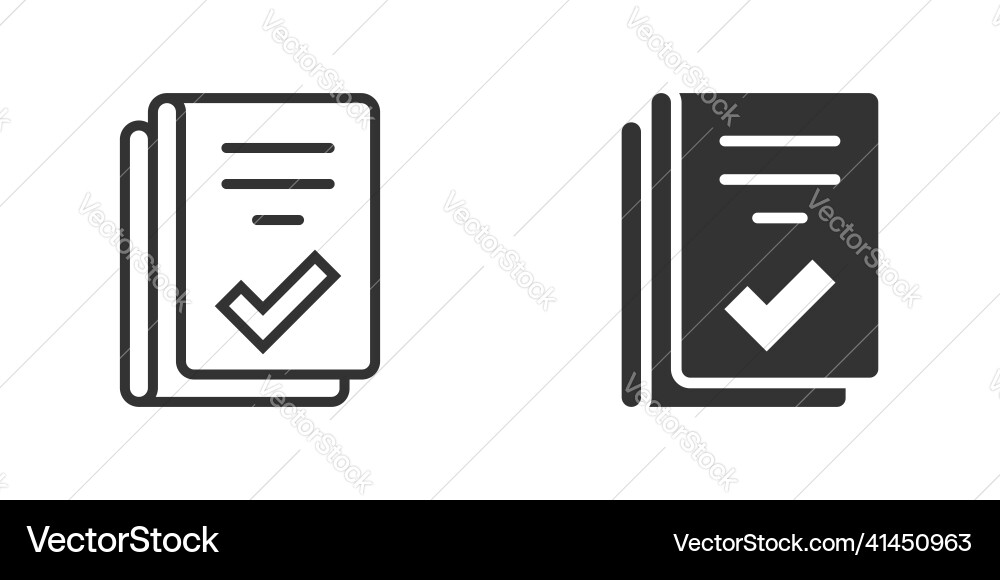 Document checklist icon in flat style report Document checklist icon in flat style report Vector Image