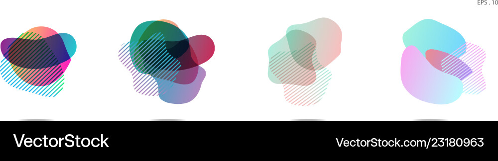 Gradient abstract banners with flowing liquid Gradient abstract banners with flowing liquid vector image