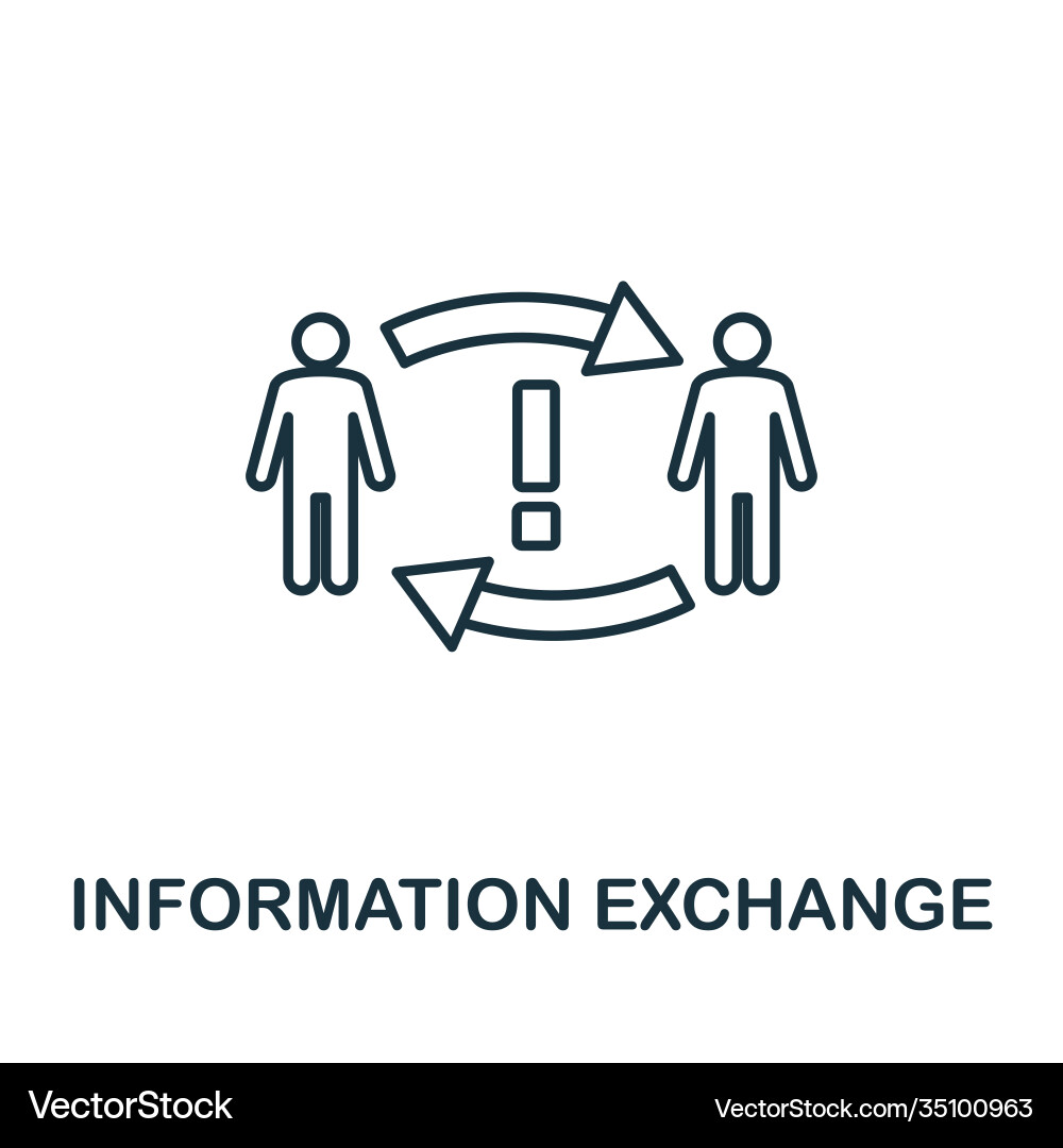Information exchange icon simple element from Information exchange icon simple element from vector image