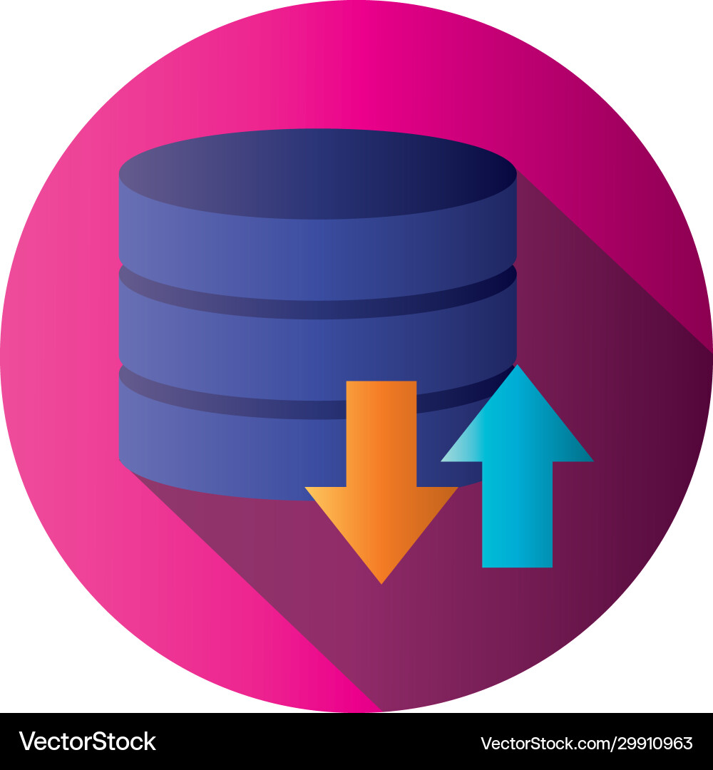 Isolated web hosting block gradient style icon Vector Image