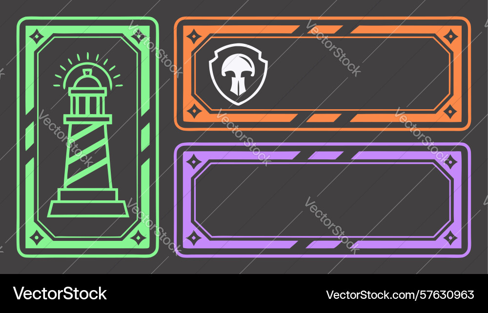 Lighthouse coastal navigation interface design Vector Image