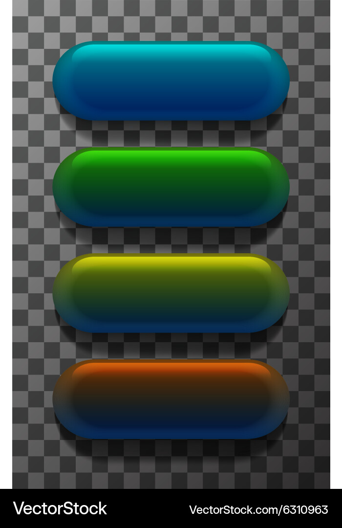 Modern colorful web buttons set Vector Image