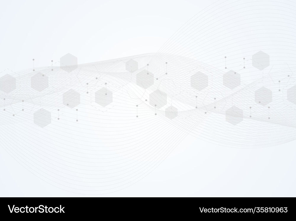 Molecular Network Pattern - Science & Technology Vector Image