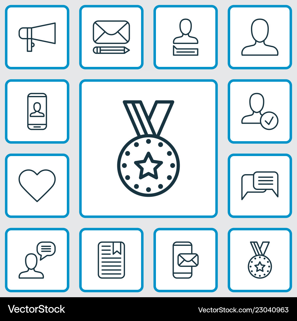 Network icons set with bookmark messaging like Network icons set with bookmark messaging like vector image