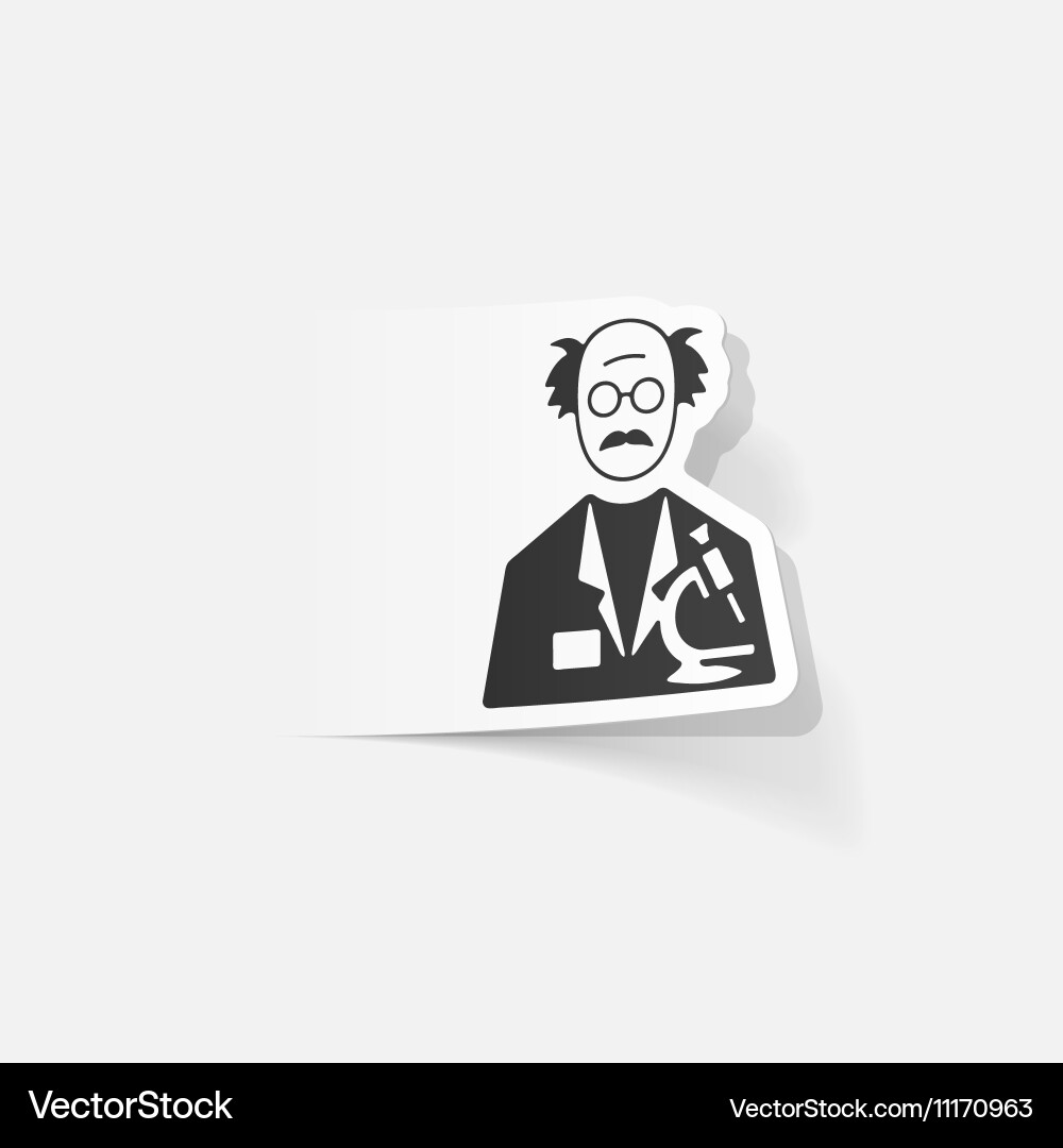 Realistic design element scientist Vector Image