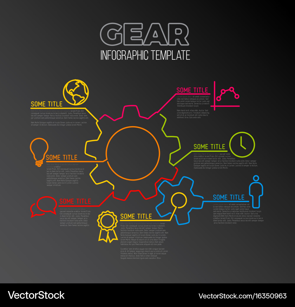 Report Template with Gears vector image