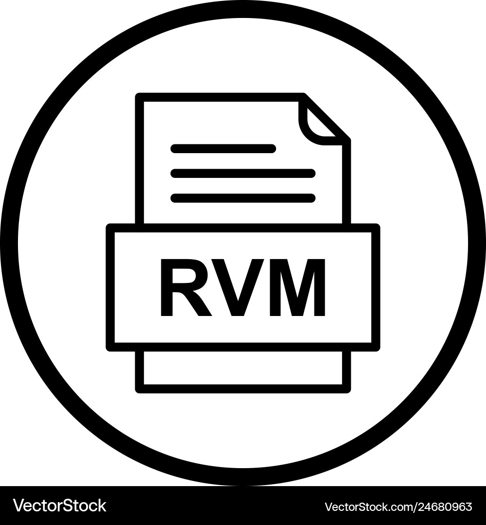 Rvm file document icon Vector Image