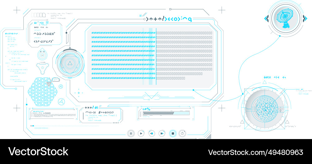Sci-Fi HUD Interface - Data Display vector image