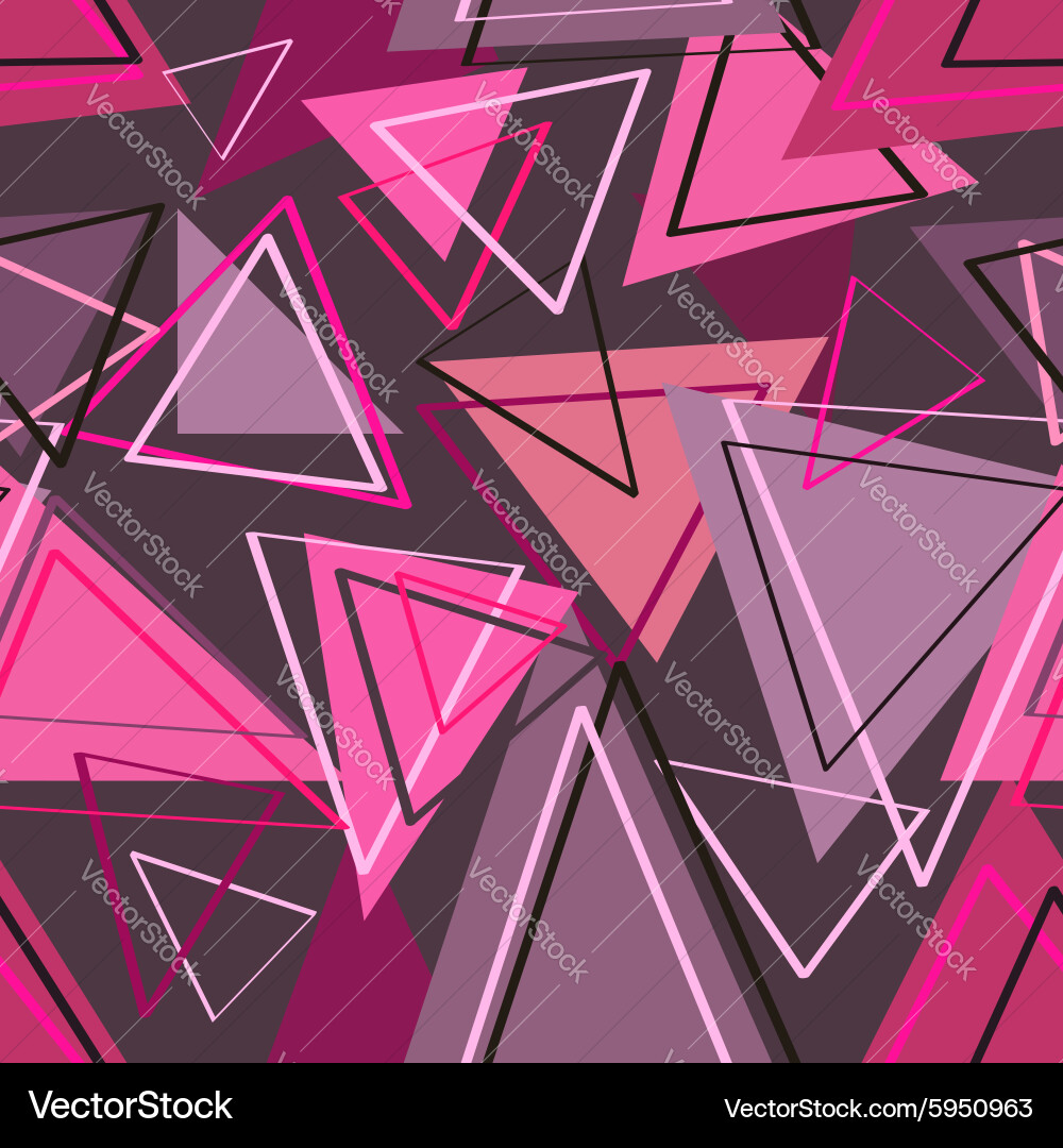 Seamless pattern of triangles vector image