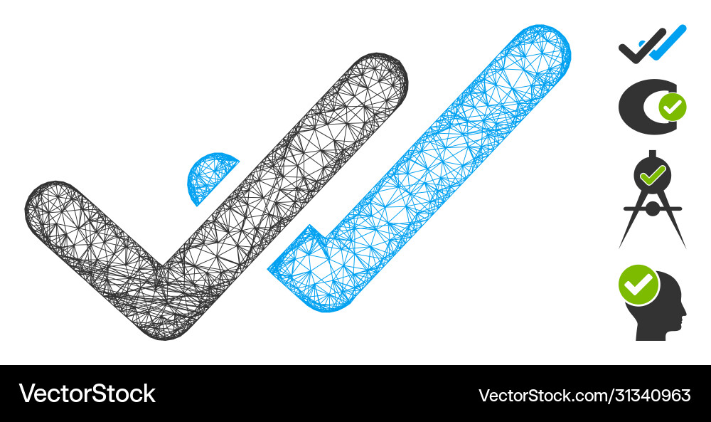 Validation web mesh Validation web mesh vector image