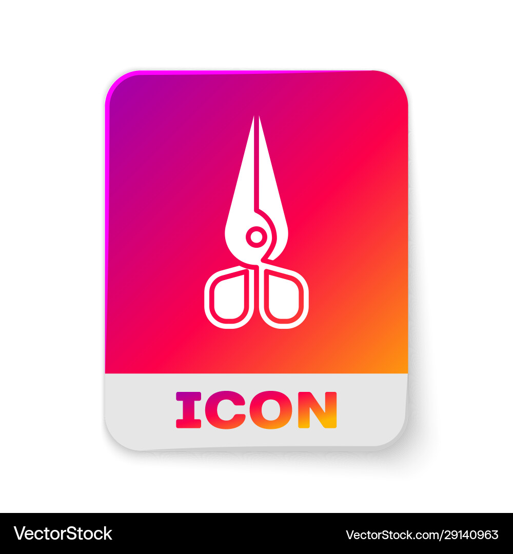 White scissors icon isolated on background White scissors icon isolated on background Vector Image