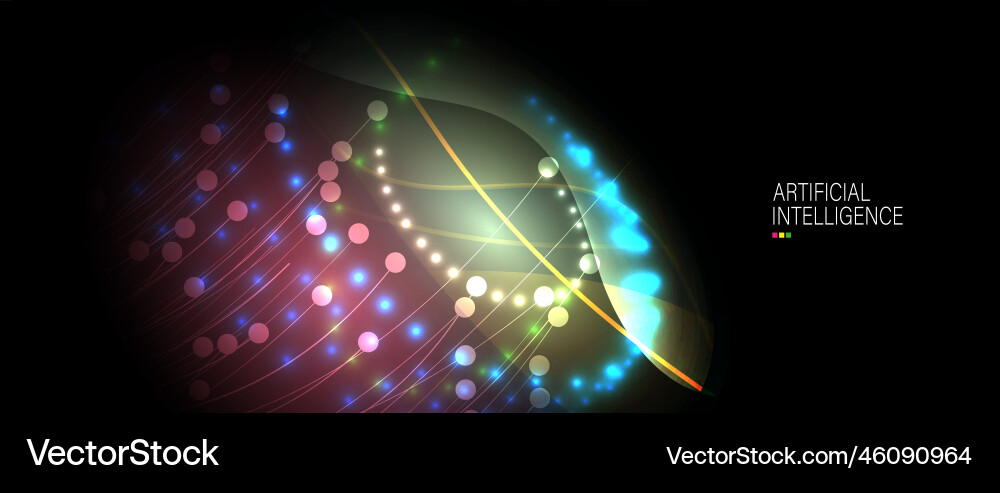 Artificial intelligence technology web background Artificial intelligence technology web background vector image