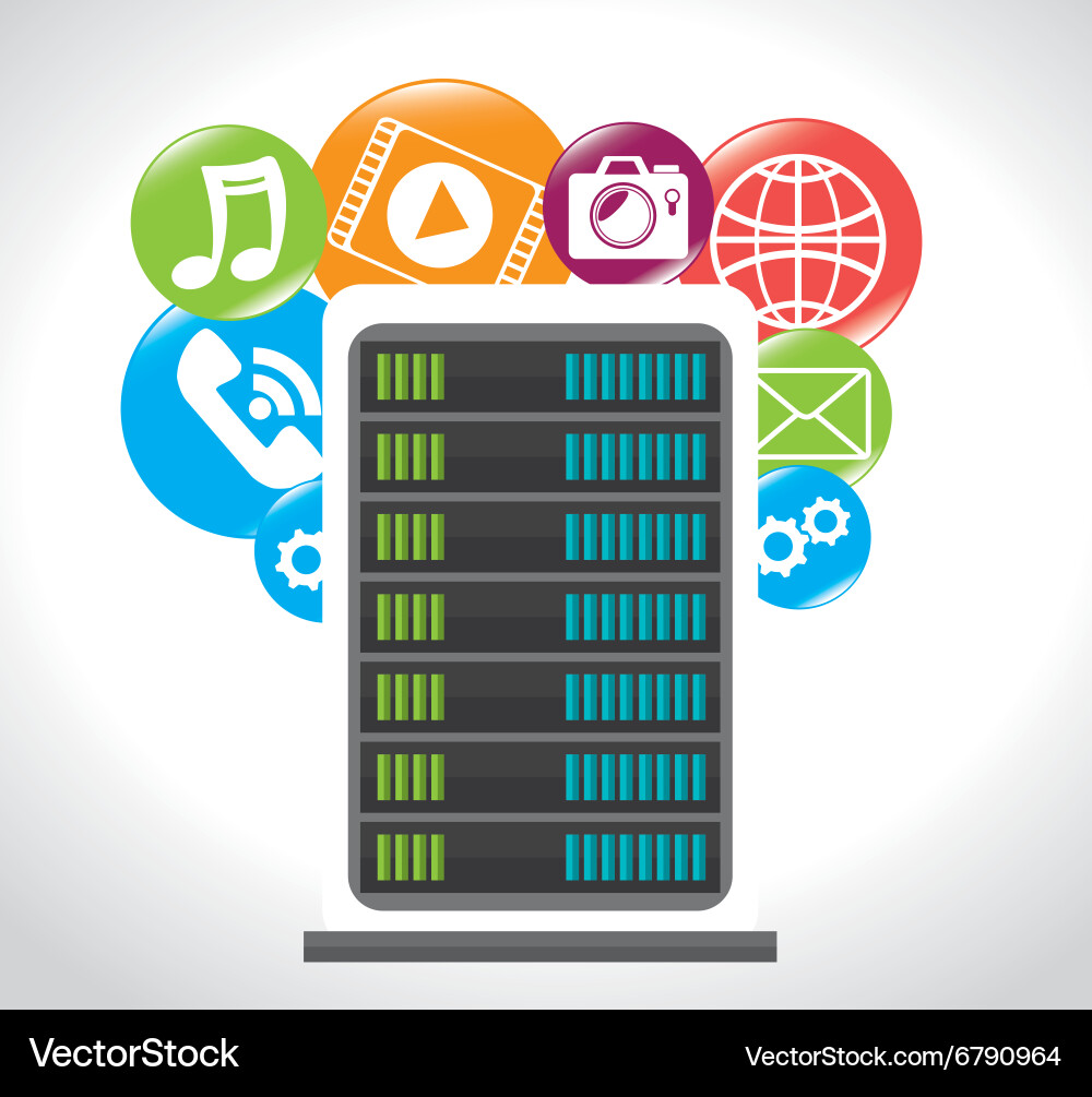 Computing security system vector image