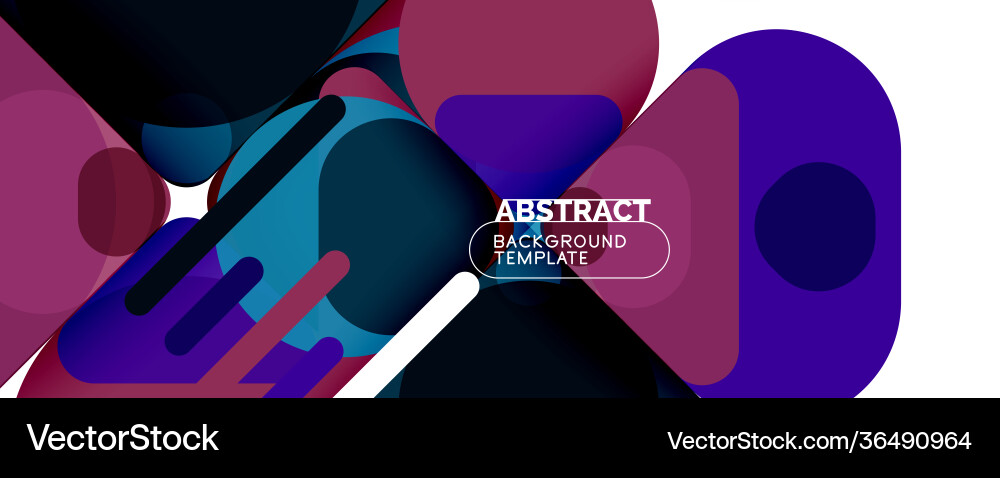 Flat geometric round shapes and dynamic lines Flat geometric round shapes and dynamic lines Vector Image