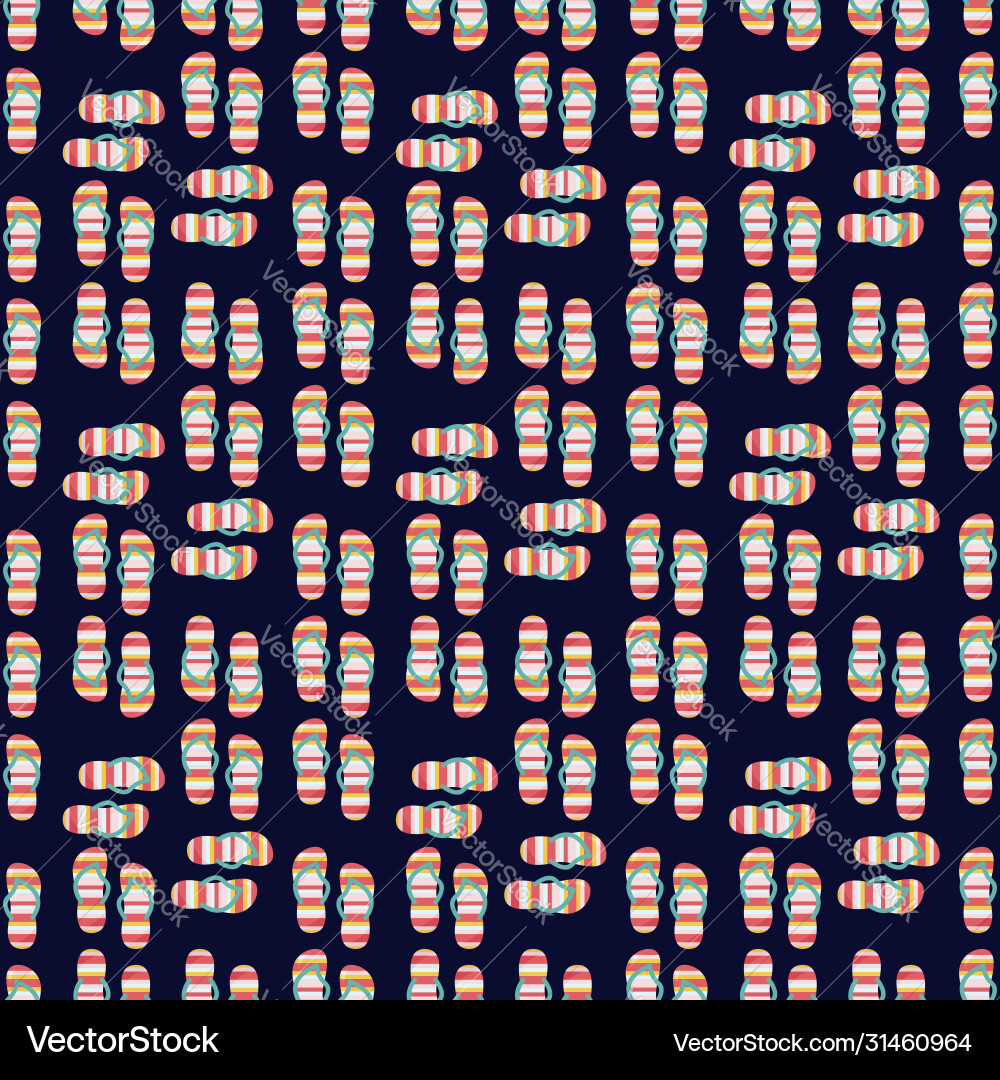 Flip flops pattern on white background Vector Image