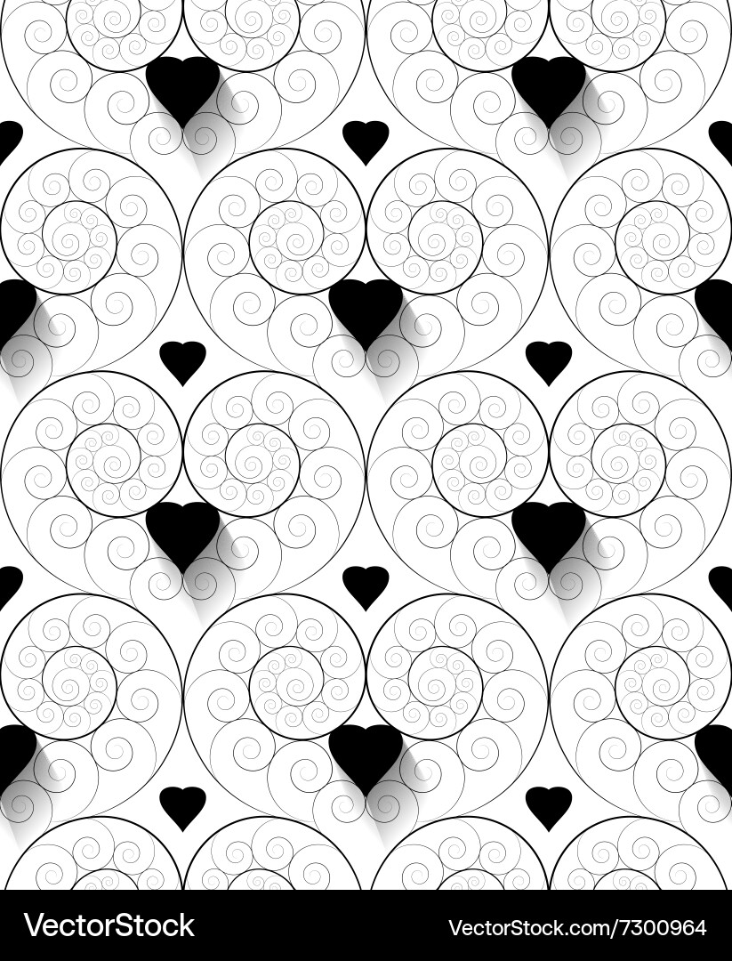 Fractal-spiral seamless pattern vector image