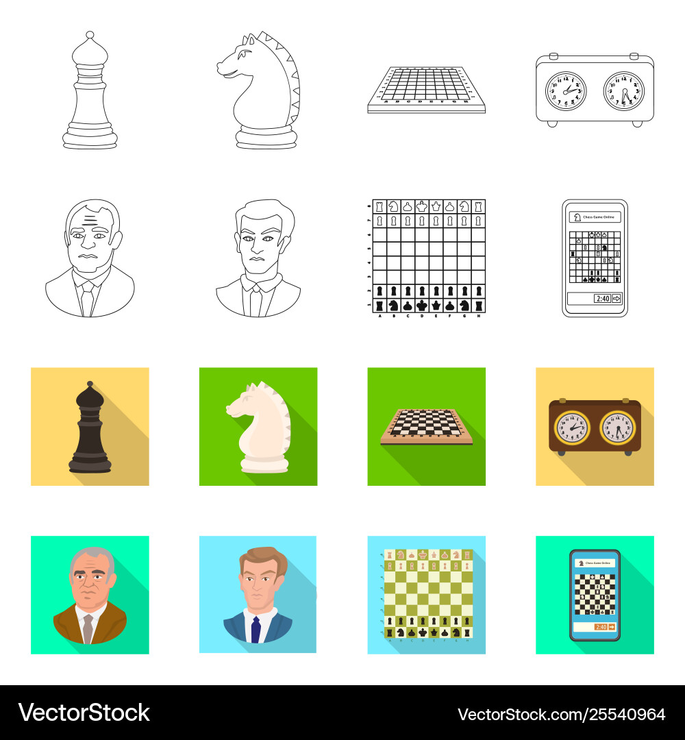 Isolated object checkmate and thin symbol Vector Image