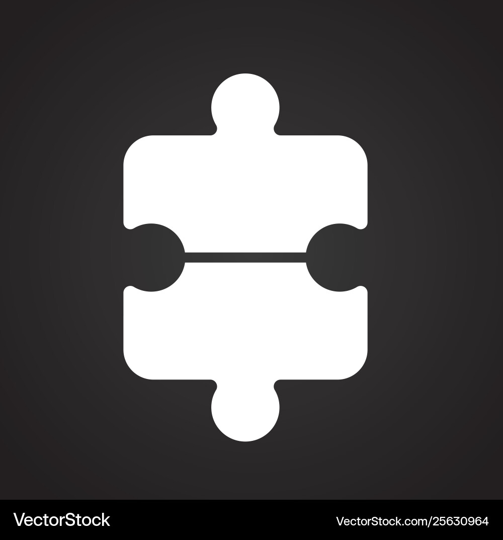Puzzle icon on background for graphic and web Puzzle icon on background for graphic and web vector image
