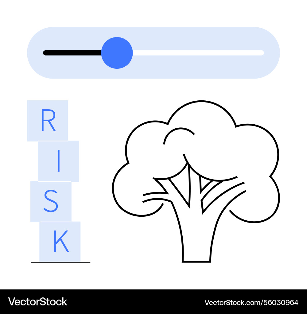 Risk management concept with adjustable scale Vector Image