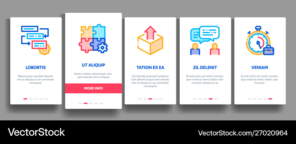 Scrum agile elements onboarding Scrum agile elements onboarding vector image