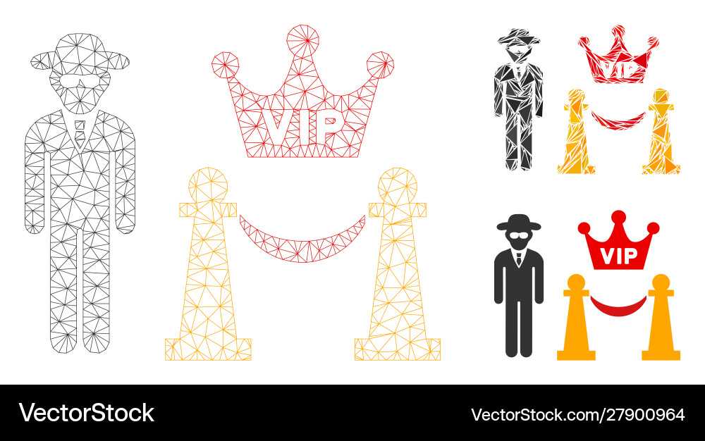 Vip access mesh network model and triangle vector image