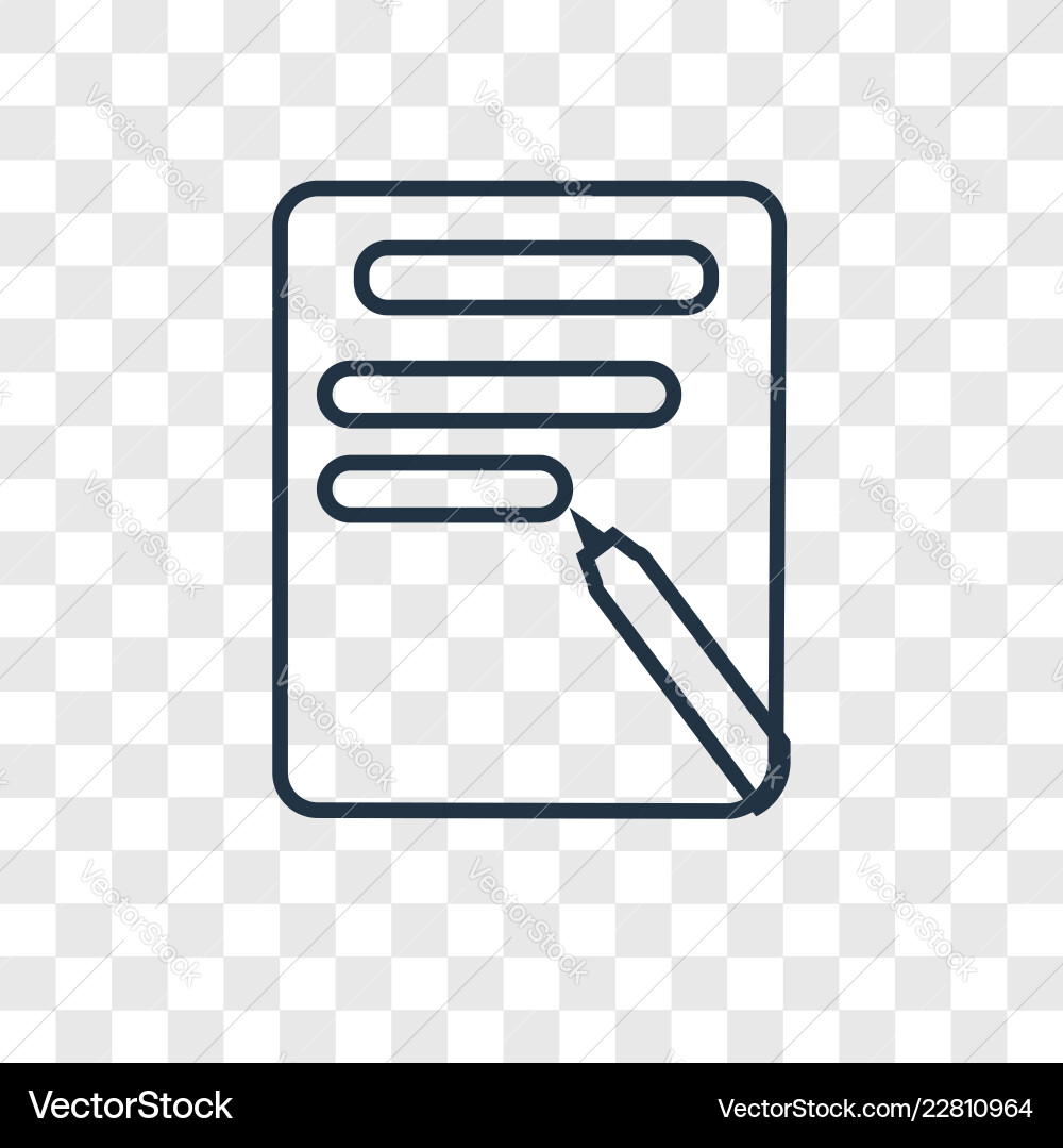 Writing concept linear icon isolated Writing concept linear icon isolated vector image