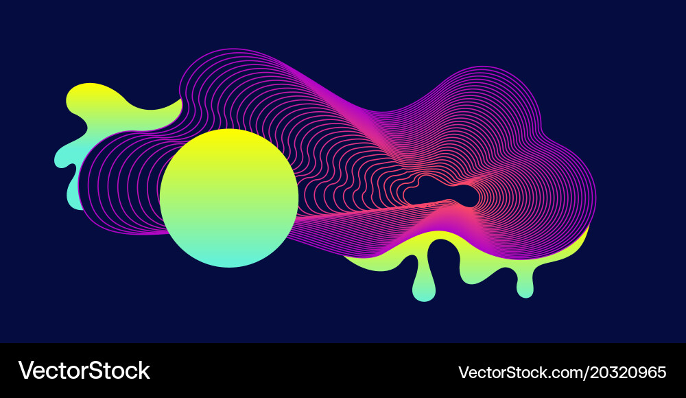 Bright abstract background with a dynamic waves vector image