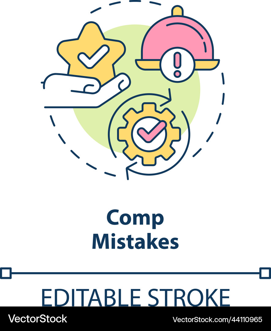 Comp mistakes concept icon Comp mistakes concept icon vector image