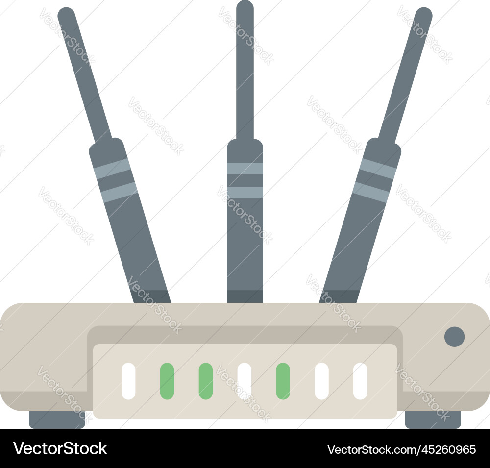 Computer modem icon flat wifi router Computer modem icon flat wifi router vector image