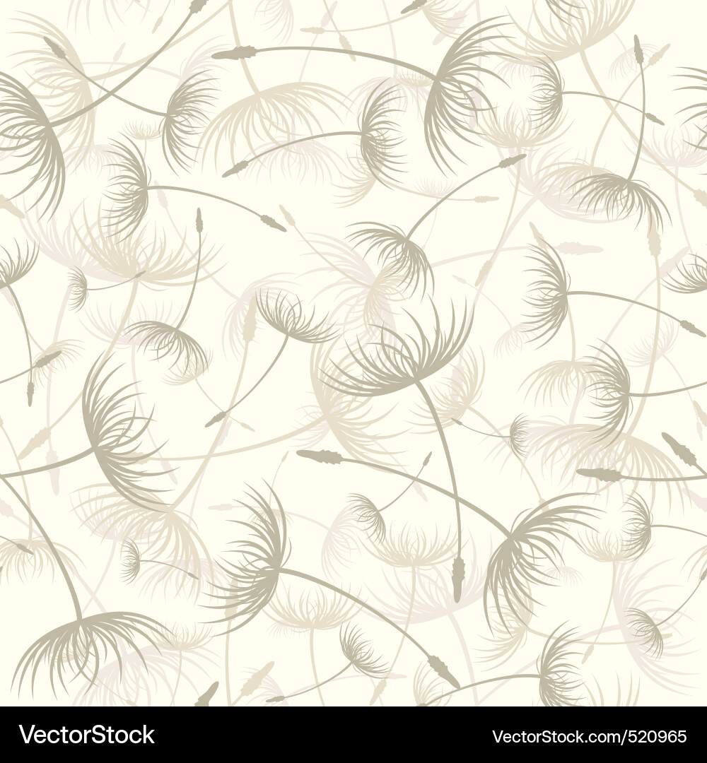 Dandelion Seamless Pattern vector image