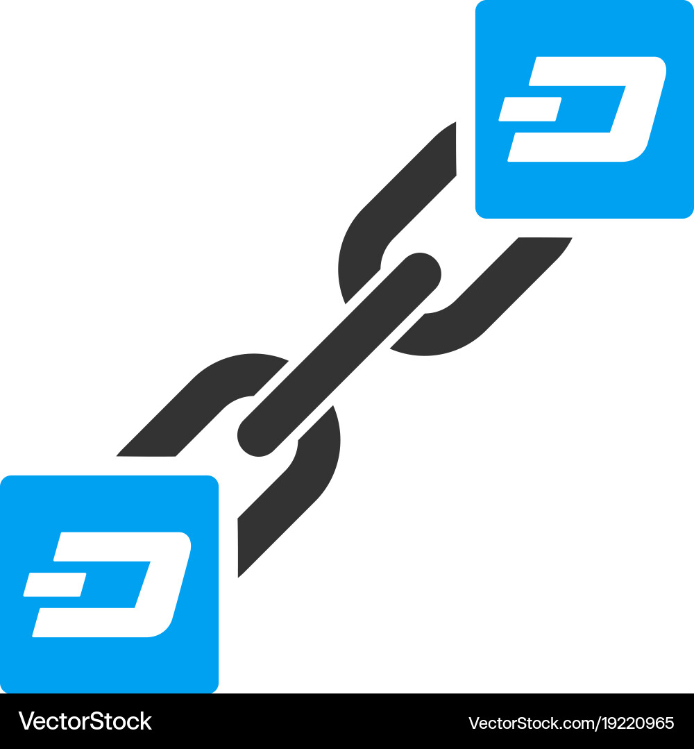 Dash blockchain flat icon vector image