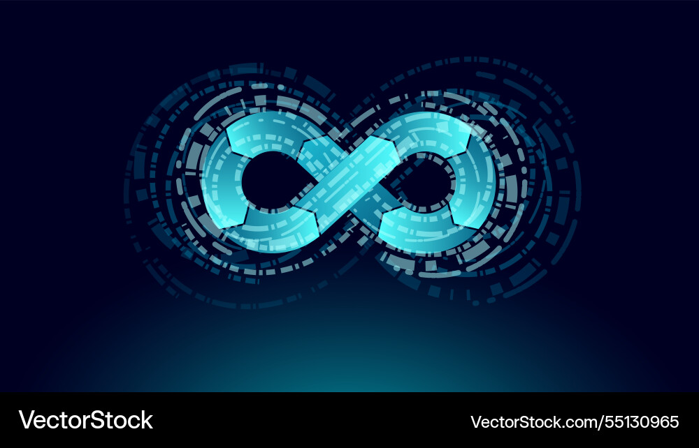 Devops software development operations infinity Devops software development operations infinity vector image