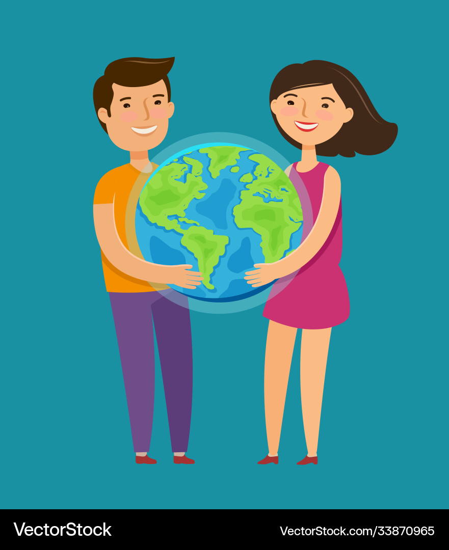 Environment protection ecology concept children Environment protection ecology concept children vector image