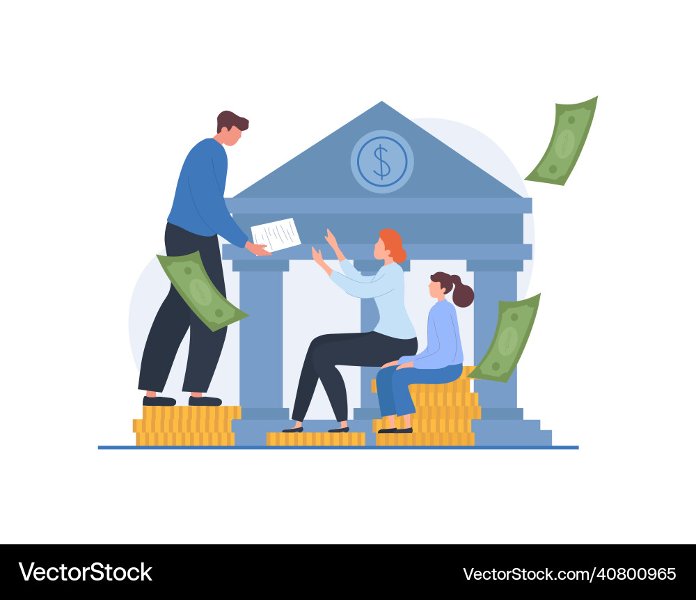 Family Financial Support Royalty Free Vector Image