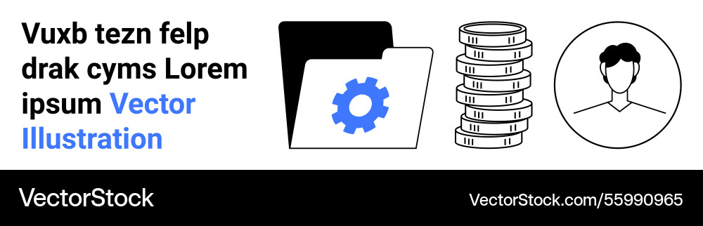 File management data storage and user profile Vector Image