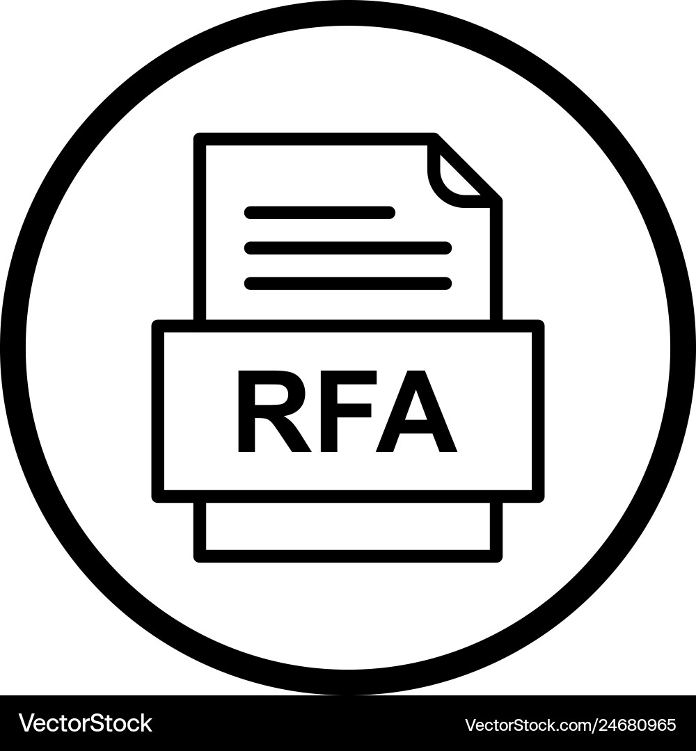 Rfa file document icon vector image