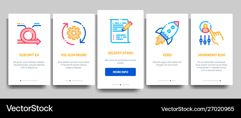 Scrum agile elements onboarding Scrum agile elements onboarding vector image