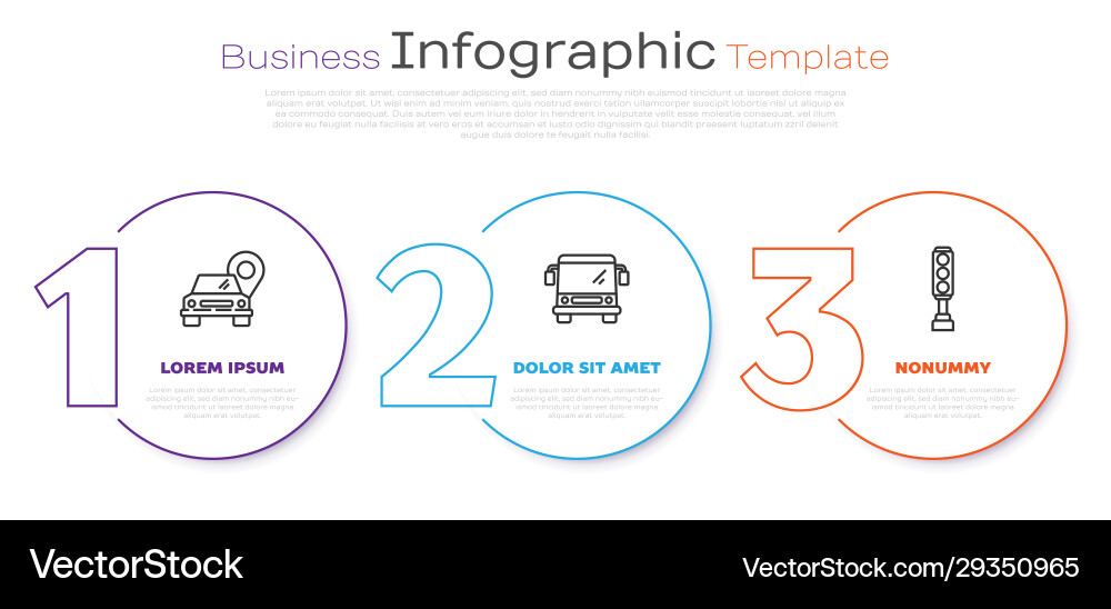 Set line map pointer with taxi bus and traffic Set line map pointer with taxi bus and traffic vector image